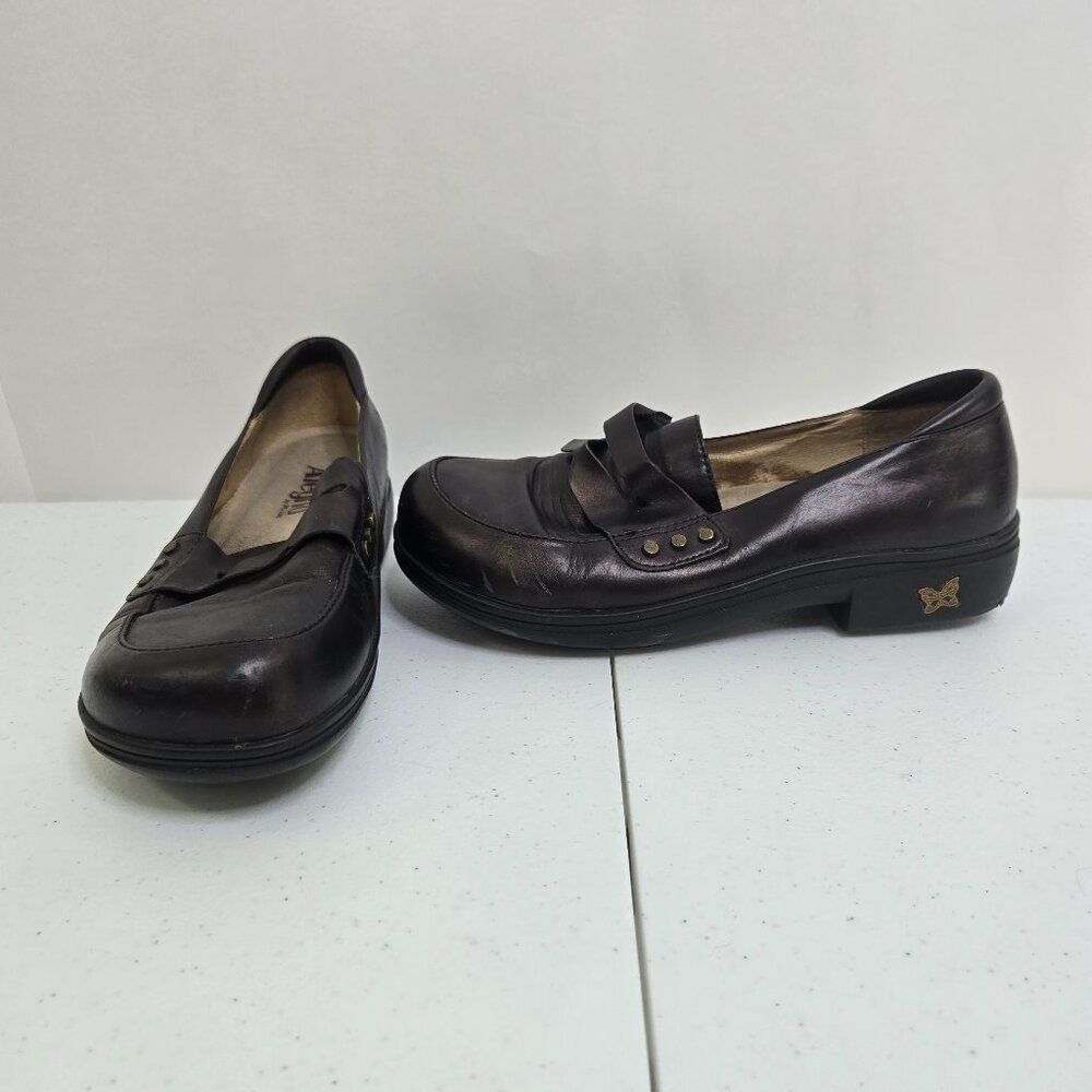 Alegria Taylor Shoes Loafers 39 9 Purple Metallic TAY-617 Leather Comfort